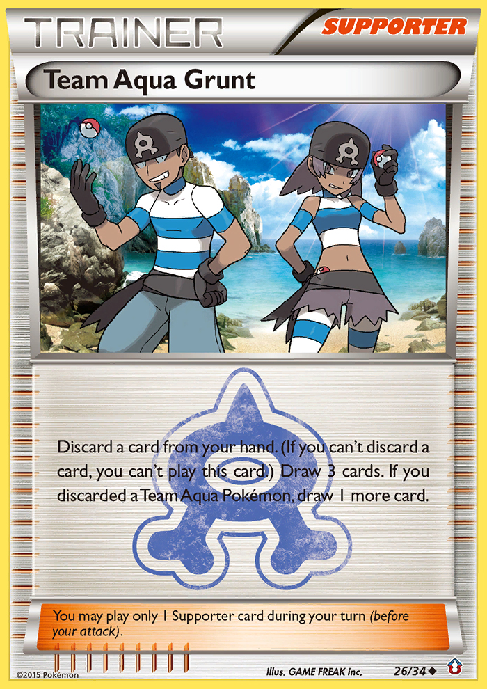 Team Aqua Grunt (26/34) [XY: Double Crisis] | Rock City Comics