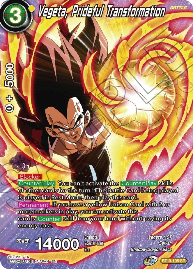 Vegeta, Prideful Transformation (BT10-105) [Theme Selection: History of Vegeta] | Rock City Comics