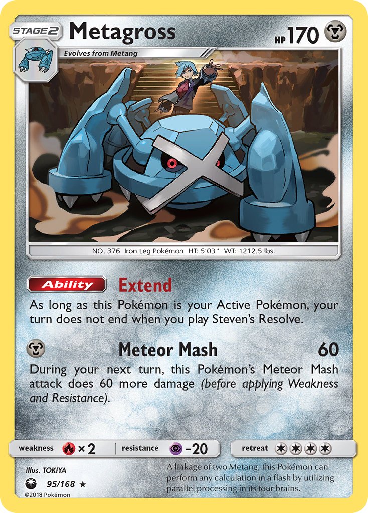 Metagross (95/168) (Prerelease Kit Exclusive) (Theme Deck Exclusive) [Sun & Moon: Celestial Storm] | Rock City Comics