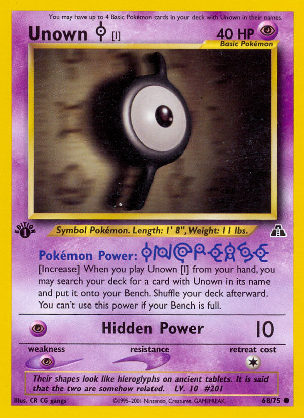 Unown [I] (68/75) [Neo Discovery 1st Edition] | Rock City Comics