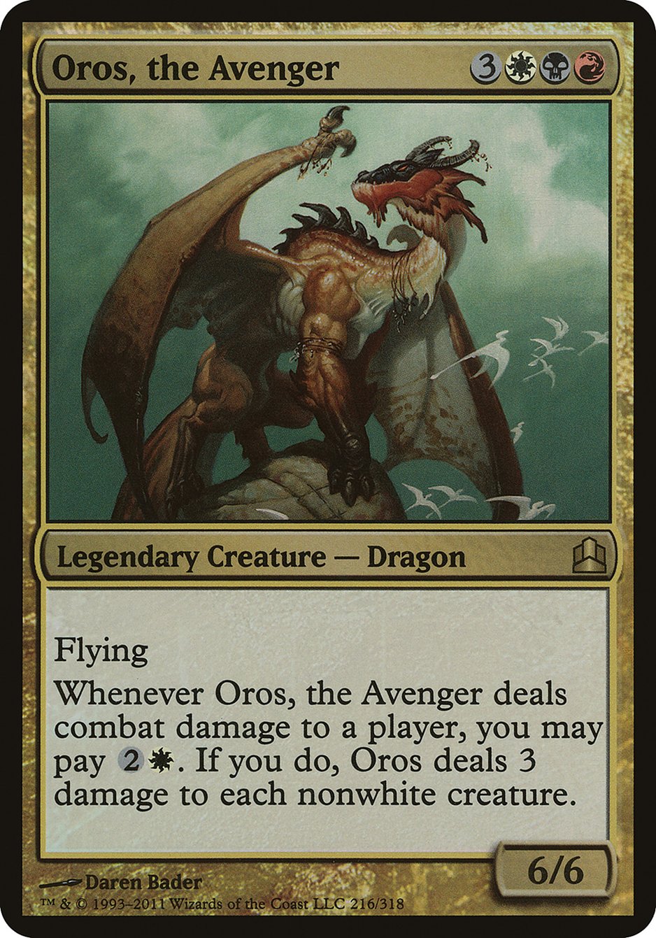 Oros, the Avenger (Oversized) [Commander 2011 Oversized] | Rock City Comics