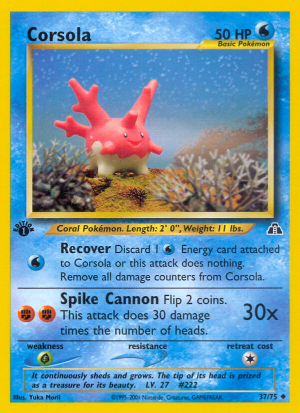 Corsola (37/75) [Neo Discovery 1st Edition] | Rock City Comics