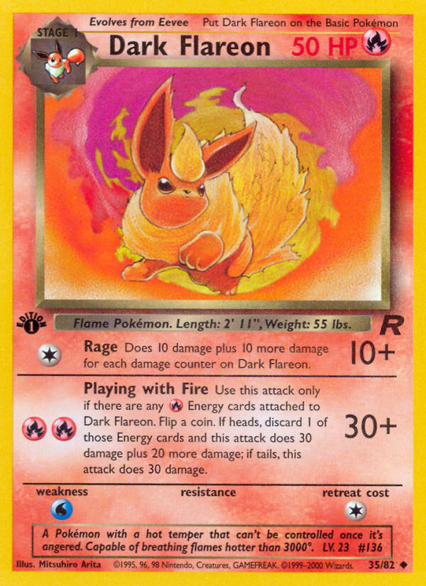 Dark Flareon (35/82) [Team Rocket 1st Edition] | Rock City Comics