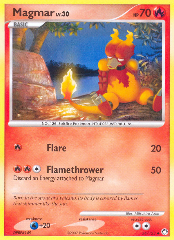 Magmar (54/123) [Diamond & Pearl: Mysterious Treasures] | Rock City Comics