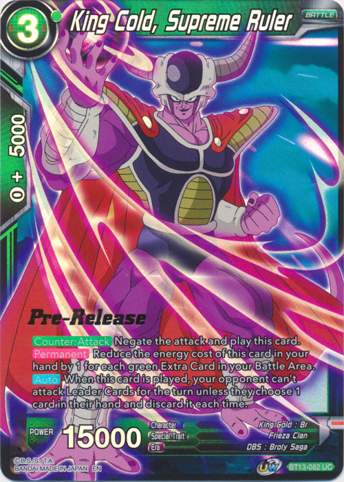 King Cold, Supreme Ruler (BT13-082) [Supreme Rivalry Prerelease Promos] | Rock City Comics