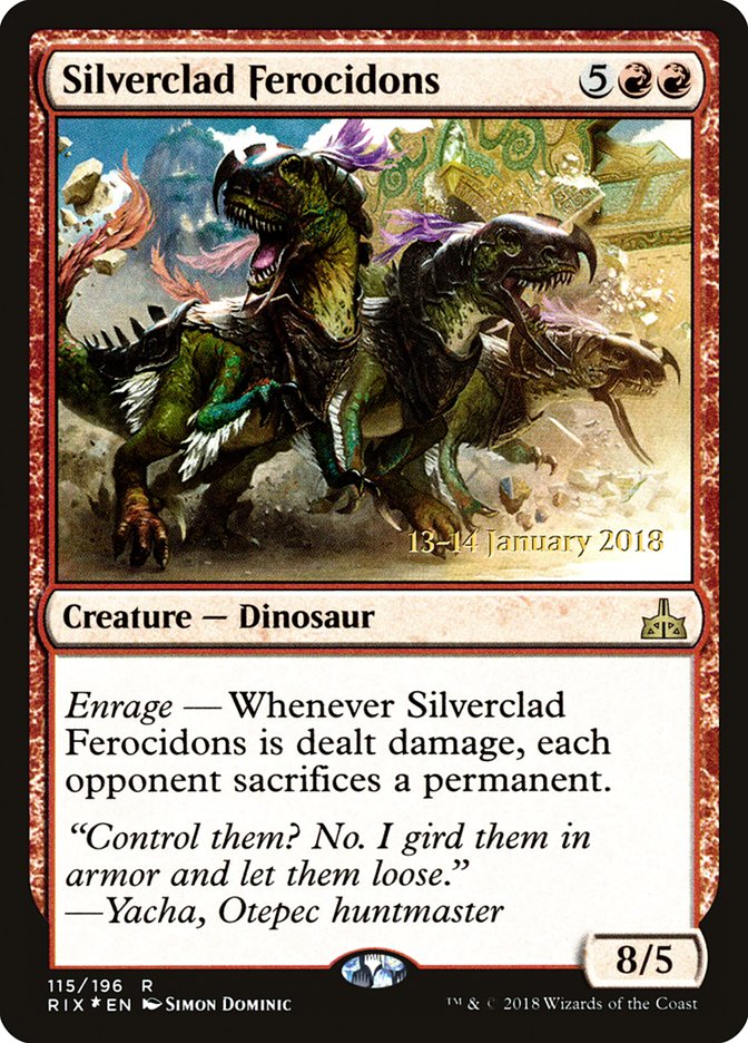 Silverclad Ferocidons [Rivals of Ixalan Prerelease Promos] | Rock City Comics