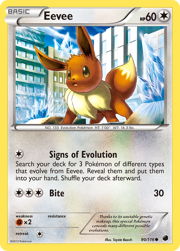 Eevee (90/116) [Black & White: Plasma Freeze] | Rock City Comics