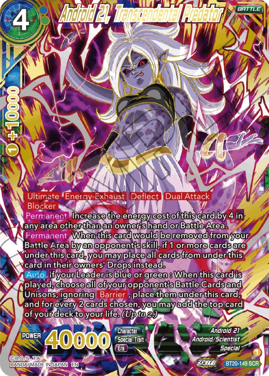 Android 21, Transcendental Predator (SPR) (BT20-149) [Power Absorbed] | Rock City Comics