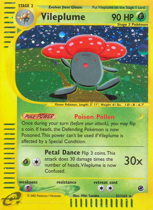 Vileplume (31/165) [Expedition: Base Set] | Rock City Comics