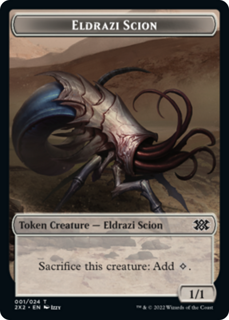 Cat Dragon // Eldrazi Scion Double-sided Token [Double Masters 2022 Tokens] | Rock City Comics