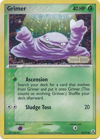 Grimer (54/92) (Stamped) [EX: Legend Maker] | Rock City Comics