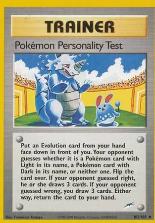 Pokemon Personality Test (102/105) [Neo Destiny Unlimited] | Rock City Comics