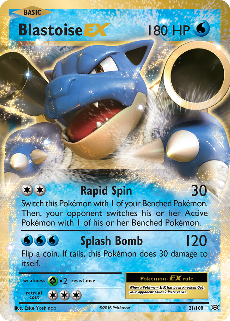 Blastoise EX (21/108) [XY: Evolutions] | Rock City Comics