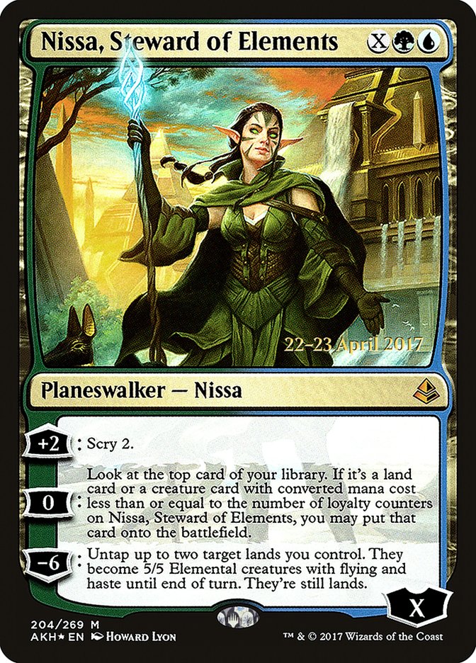 Nissa, Steward of Elements  [Amonkhet Prerelease Promos] | Rock City Comics