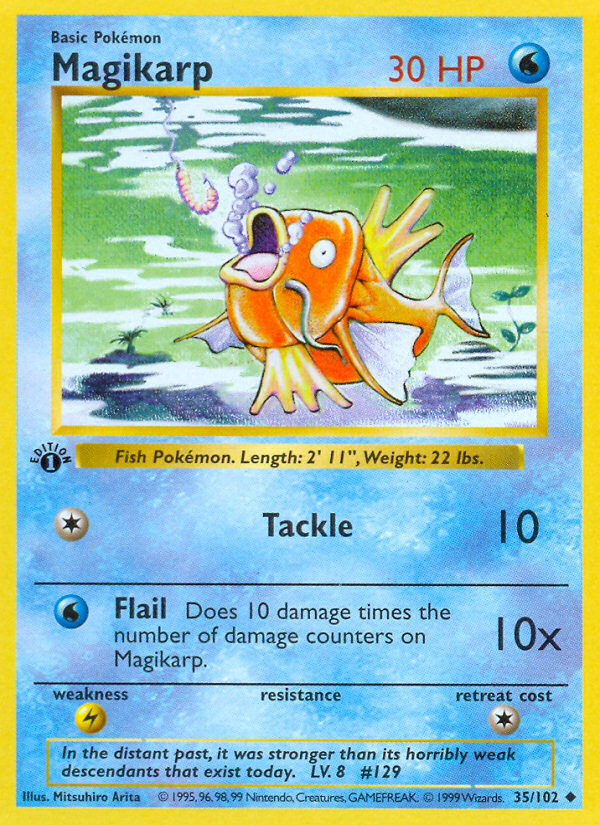 Magikarp (35/102) (Shadowless) [Base Set 1st Edition] | Rock City Comics