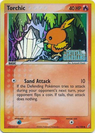 Torchic (66/100) (Stamped) [EX: Crystal Guardians] | Rock City Comics