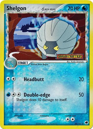 Shelgon (38/101) (Delta Species) (Stamped) [EX: Dragon Frontiers] | Rock City Comics