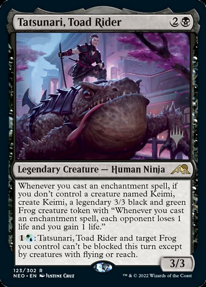 Tatsunari, Toad Rider (Promo Pack) [Kamigawa: Neon Dynasty Promos] | Rock City Comics