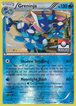 Greninja (40/122) (League Promo 1st Place) [XY: BREAKpoint] | Rock City Comics