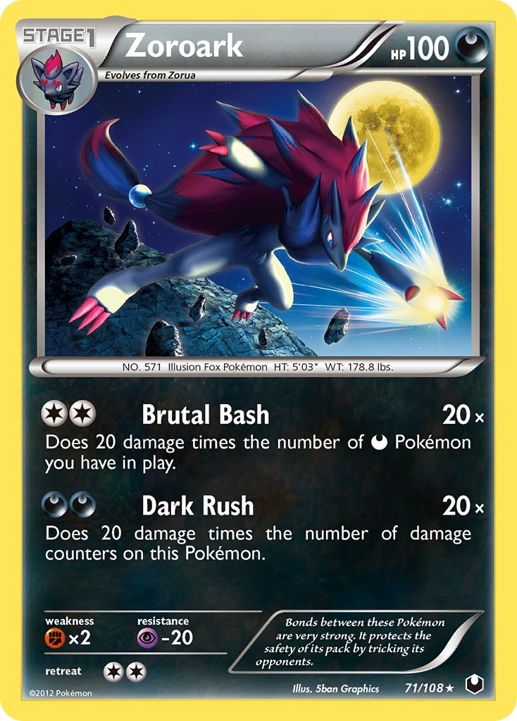 Zoroark (71/108) (Cracked Ice Holo) (Theme Deck Exclusive) [Black & White: Dark Explorers] | Rock City Comics