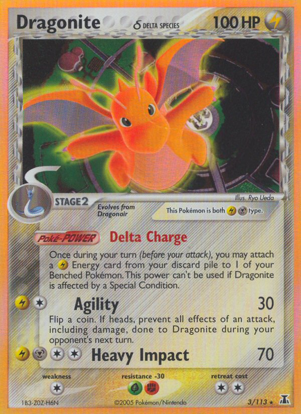 Dragonite (3/113) (Delta Species) [EX: Delta Species] | Rock City Comics