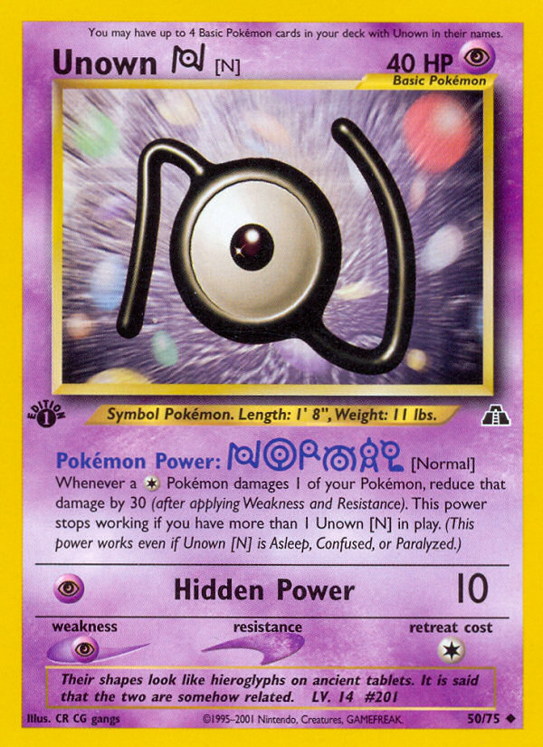 Unown [N] (50/75) [Neo Discovery 1st Edition] | Rock City Comics