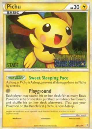 Pichu (28/123) (Staff Prerelease Promo) [Nintendo: Black Star Promos] | Rock City Comics