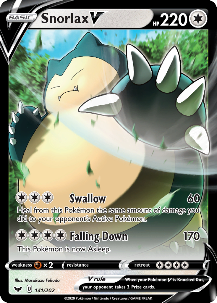 Snorlax V (141/202) (Oversized) [Sword & Shield: Base Set] | Rock City Comics