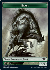 Beast // Treasure Double-sided Token [Kamigawa: Neon Dynasty Commander Tokens] | Rock City Comics