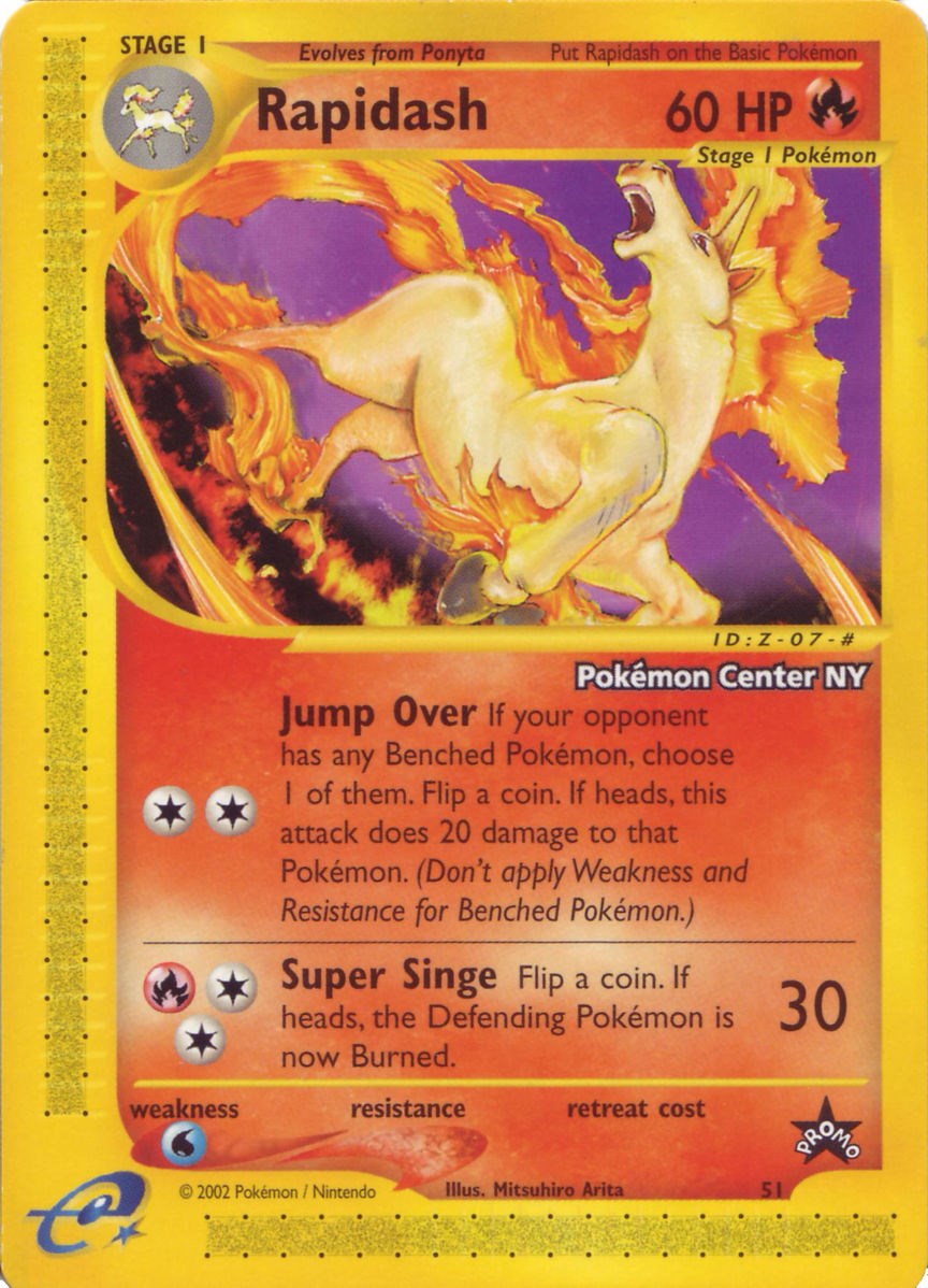 Rapidash (51) (Pokemon Center NY Promo) [Wizards of the Coast: Black Star Promos] | Rock City Comics