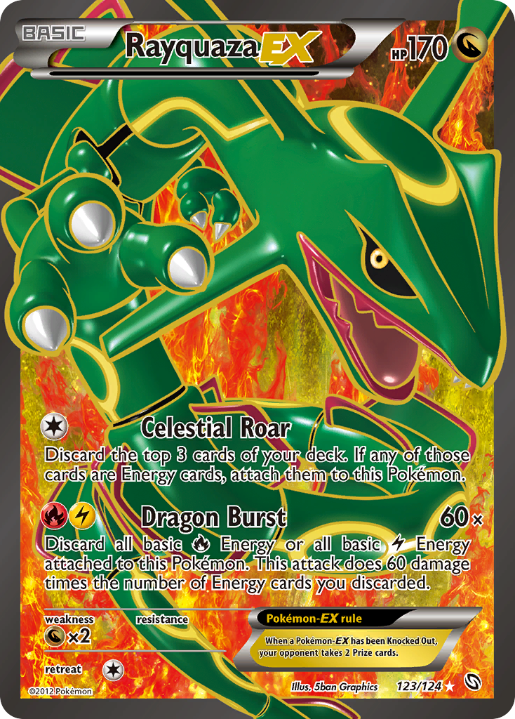 Rayquaza EX (123/124) [Black & White: Dragons Exalted] | Rock City Comics