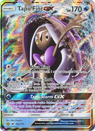 Tapu Fini GX (39/147) (Alternate card) (Jumbo Card) [Sun & Moon: Burning Shadows] | Rock City Comics