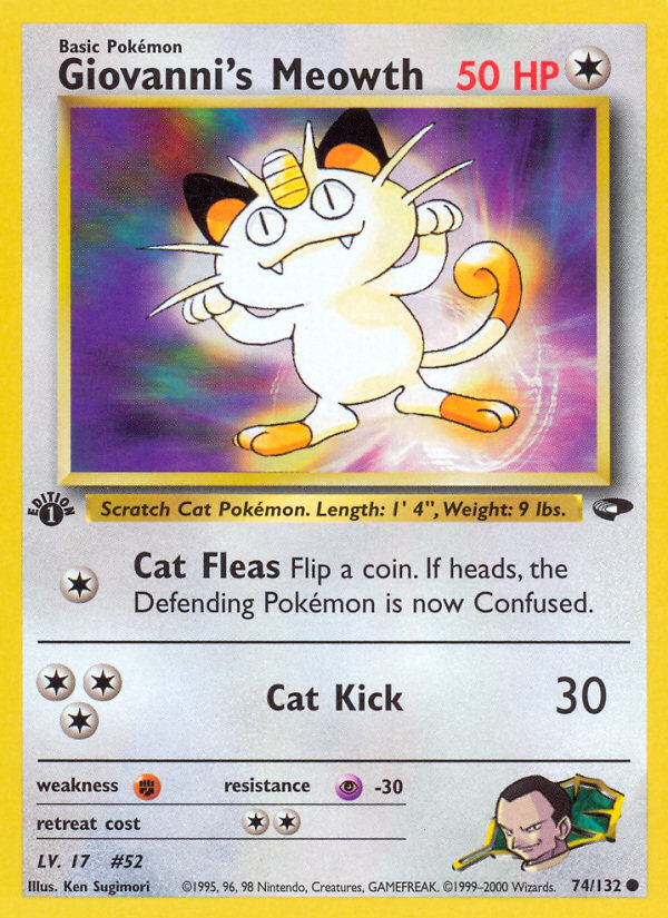 Giovanni's Meowth (74/132) [Gym Challenge 1st Edition] | Rock City Comics