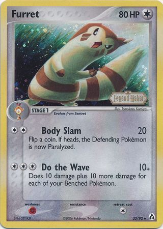 Furret (33/92) (Stamped) [EX: Legend Maker] | Rock City Comics