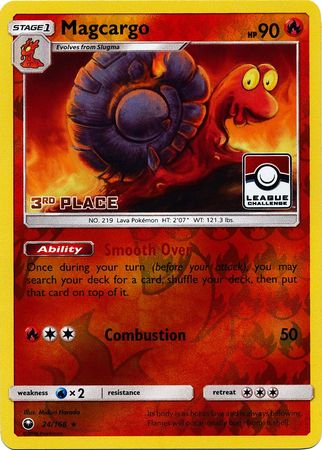 Magcargo (24/168) (League Promo 3rd Place) [Sun & Moon: Celestial Storm] | Rock City Comics