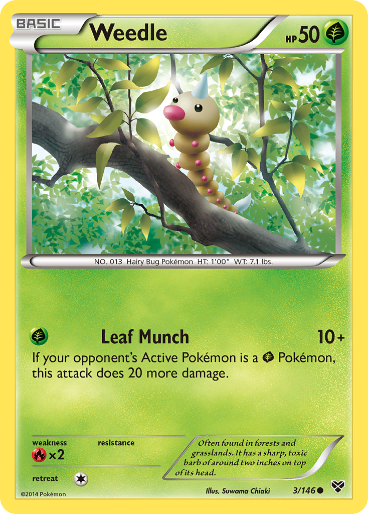 Weedle (3/146) [XY: Base Set] | Rock City Comics