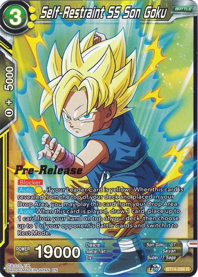 Self-Restraint SS Son Goku (BT14-096) [Cross Spirits Prerelease Promos] | Rock City Comics