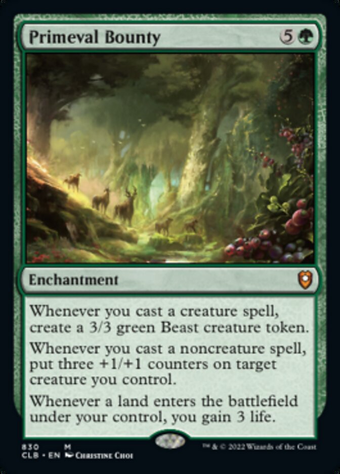 Primeval Bounty [Commander Legends: Battle for Baldur's Gate] | Rock City Comics