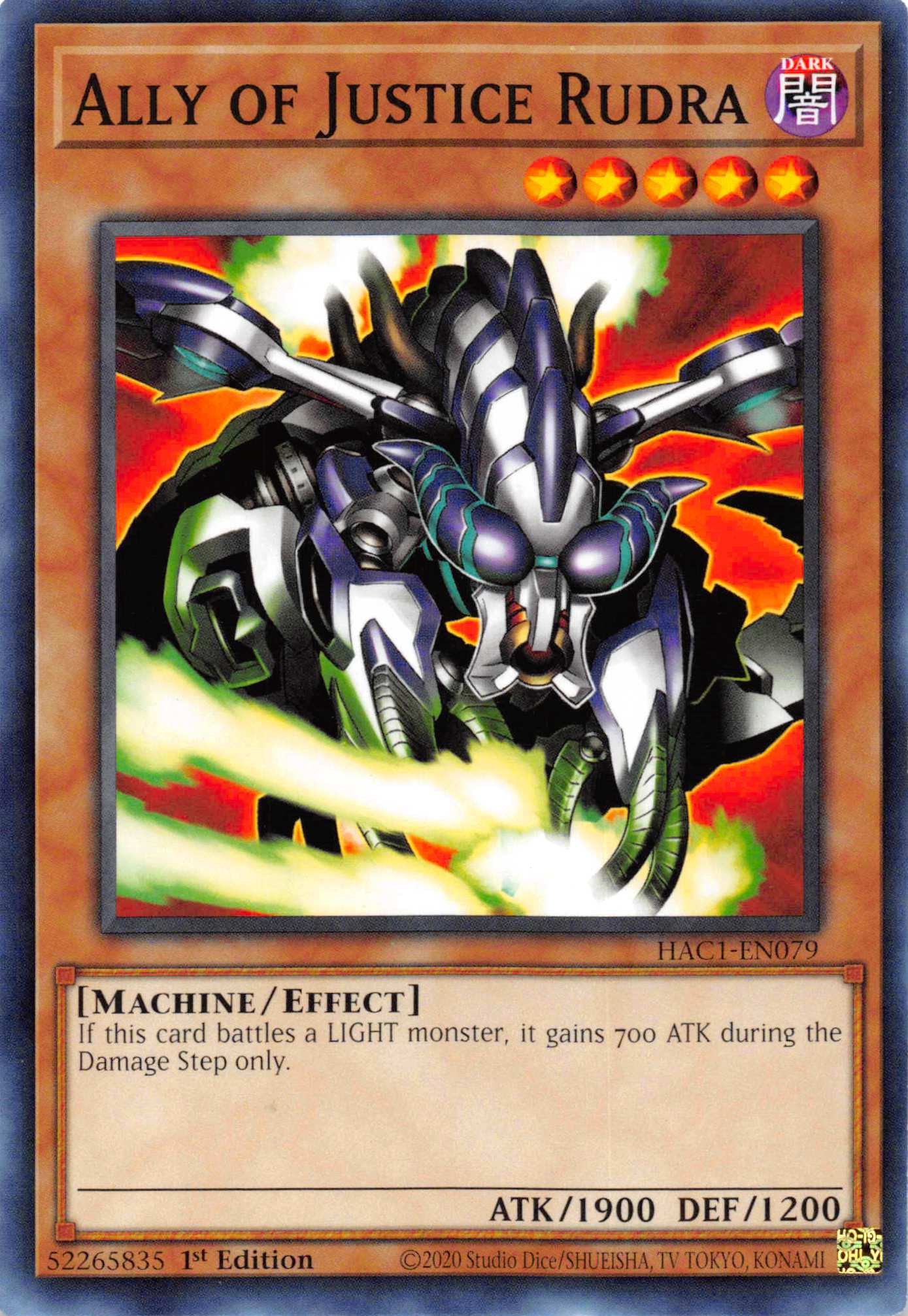 Ally of Justice Rudra [HAC1-EN079] Common | Rock City Comics