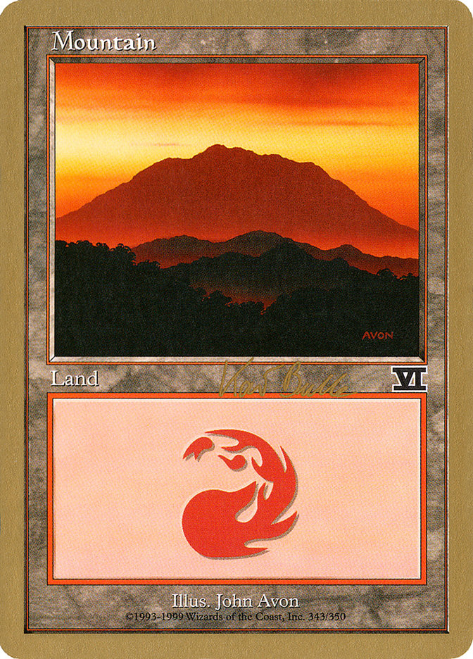 Mountain (kb343) (Kai Budde) [World Championship Decks 1999] | Rock City Comics