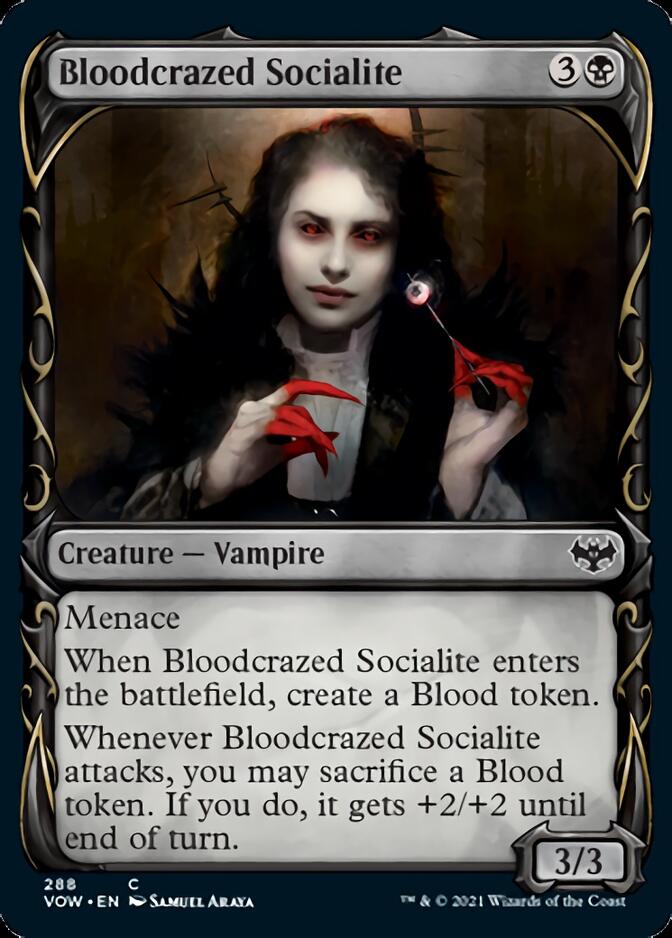 Bloodcrazed Socialite (Showcase Fang Frame) [Innistrad: Crimson Vow] | Rock City Comics