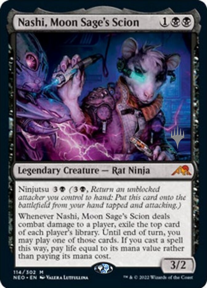 Nashi, Moon Sage's Scion (Promo Pack) [Kamigawa: Neon Dynasty Promos] | Rock City Comics