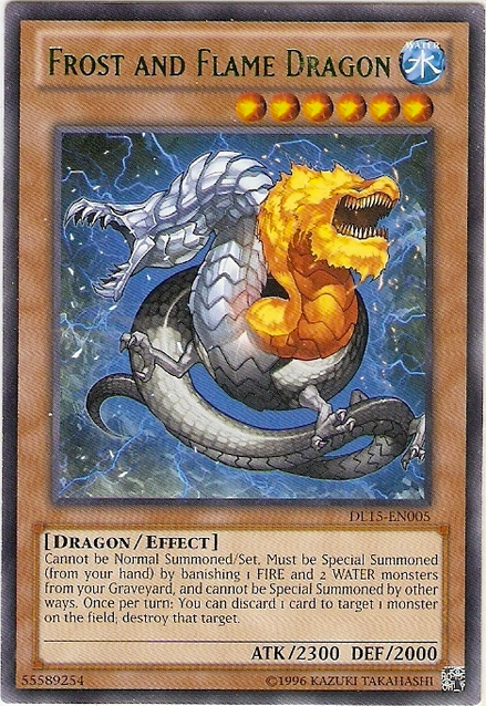 Frost and Flame Dragon (Green) [DL15-EN005] Rare | Rock City Comics