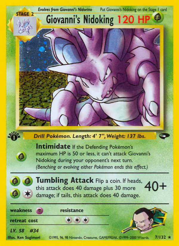 Giovanni's Nidoking (7/132) [Gym Challenge 1st Edition] | Rock City Comics