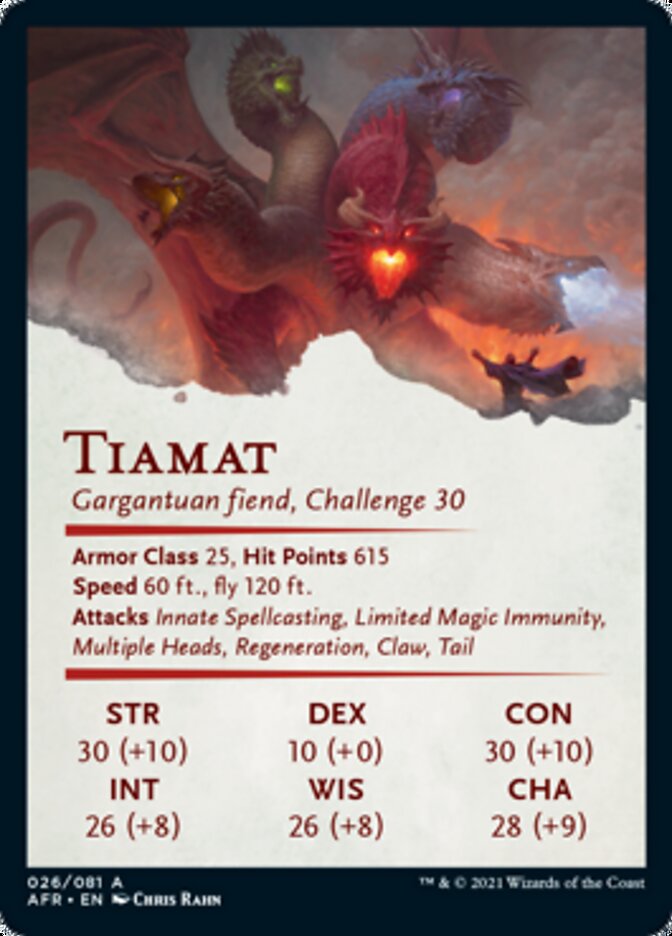 Tiamat Art Card [Dungeons & Dragons: Adventures in the Forgotten Realms Art Series] | Rock City Comics