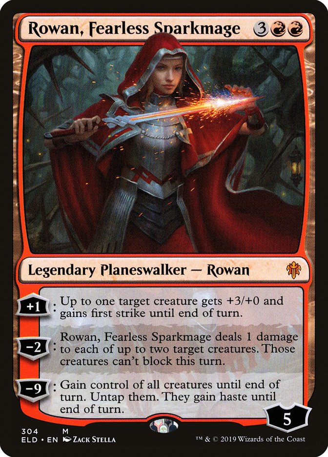 Rowan, Fearless Sparkmage [Throne of Eldraine] | Rock City Comics