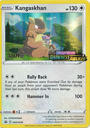 Kangaskhan (SWSH038) (Staff Prerelease Promo) [Sword & Shield: Black Star Promos] | Rock City Comics