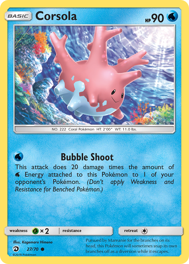 Corsola (27/70) [Sun & Moon: Dragon Majesty] | Rock City Comics