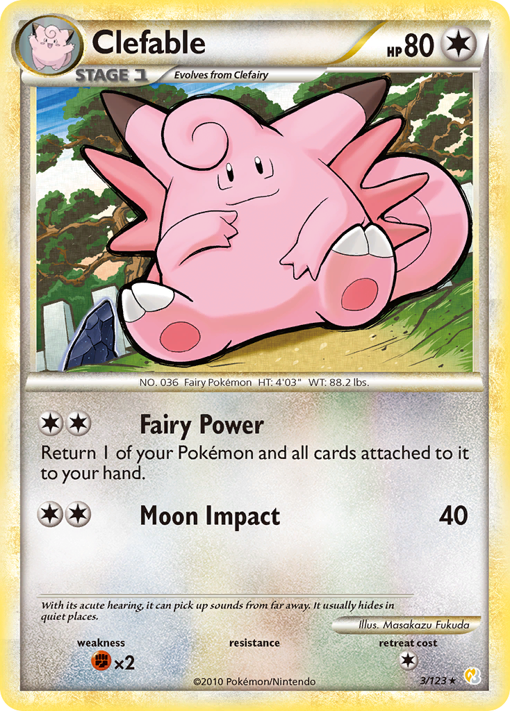 Clefable (3/123) [HeartGold & SoulSilver: Base Set] | Rock City Comics