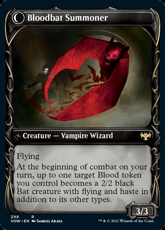 Voldaren Bloodcaster // Bloodbat Summoner (Showcase Fang Frame) [Innistrad: Crimson Vow] | Rock City Comics